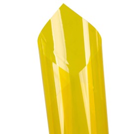 HOHOFILM 35.4"x78.7" Colored Window Film Clear Decorative Glass Tint Sun Blocking Heat Control Self Adhesive Window Tint for Building Residential(Yellow)