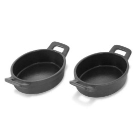 Geoffrey Zakarian Cast Iron Non-Stick Mini Baking Oval Pans- Set of 2