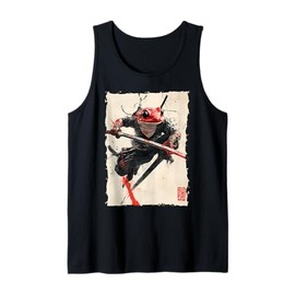 Frog Samurai Warrior Katana Ukiyoe Ronin Tank Top