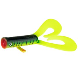 LMAB Drunk Dancer 15 cm & 23 cm - Double Twister Fishing Lure - Rubber Bait for Pike & Zander - Pike Bait Zander Bait - Artificial Bait Twinler Pike (23 cm, Tropicana Tina)