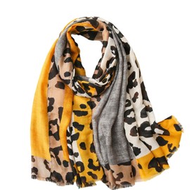 ANKOMINA Women's Soft Leopard Print Scarf Long Lightweight Fall Winter Fashion Shawl Wraps