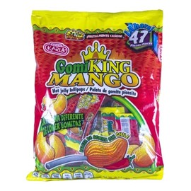 Paletas de gomita enchilada sabor mango (GomiKing Mango 47 Pz) (Mango)