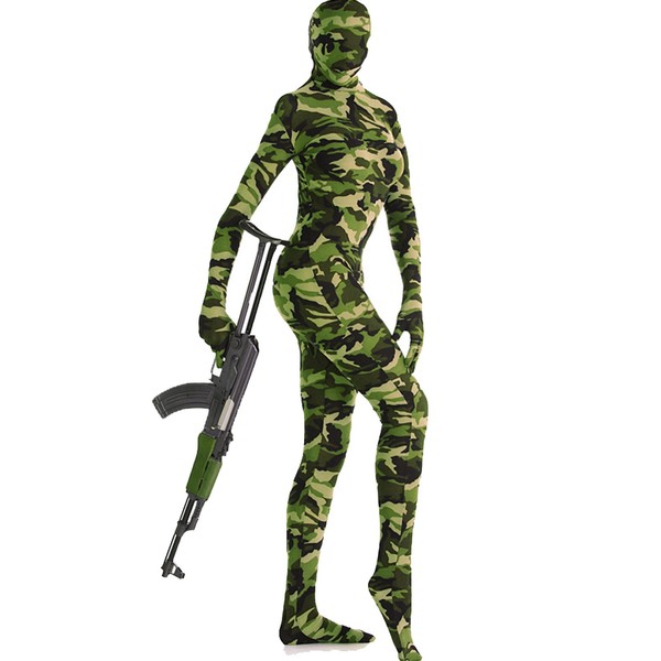 Camouflage Full body Lycra Catsuit Overall Size 3XL