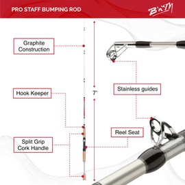B'n'M Pro Staff Bumping Rod 7' 1Pc Medium Heavy BMPRO70C