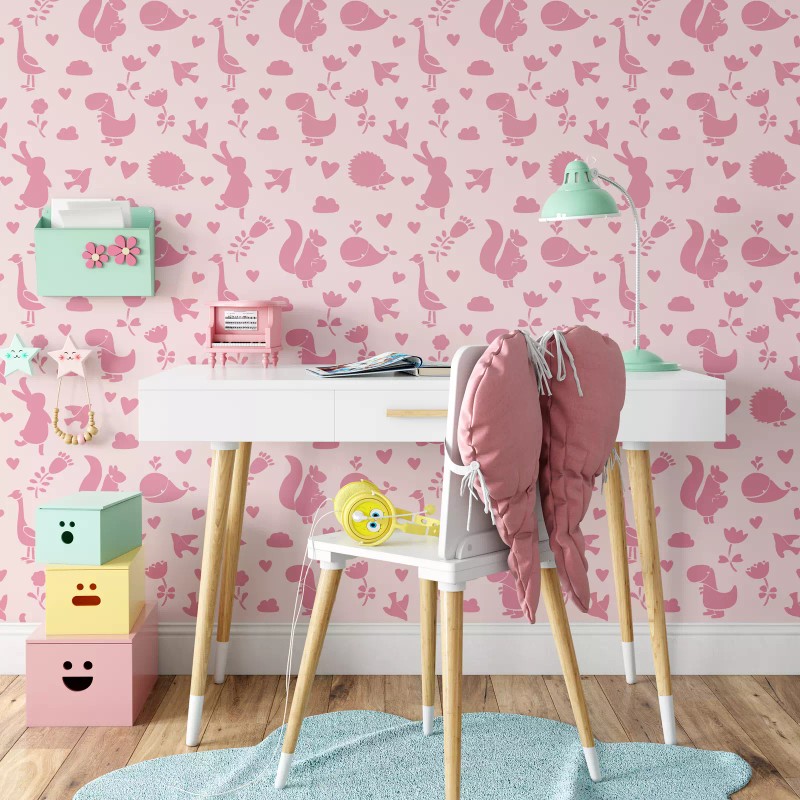Stencil Revolution Cute Animals Pattern Wall Stencil - Durable &