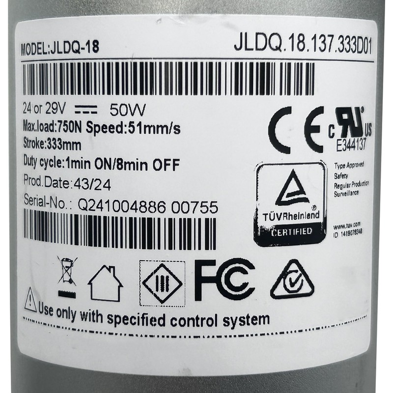 Motor Model JLDQ-18 JLDQ.18.137.333D01 Linear Actuator for Electric Sofa Lift