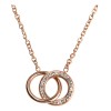 Collar Acero Inoxidable Mujer Zirconia Cúbica Luckyly Color Oro rosa