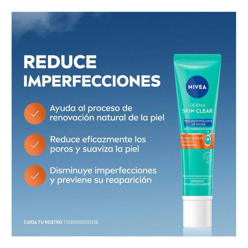 Exfoliante Anti-imperfecciones Derma Skin Peeling 40ml Nivea Grasa Noche