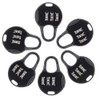 Password Padlock,6pcs 3 Digit Combination Lock Luggage Lock Portable Security