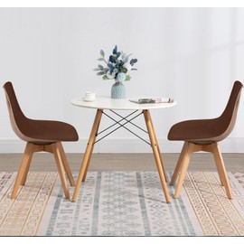 SONNACH - Juego de 4 fundas de terciopelo para sillas de comedor modernas de mediados de siglo, fundas para sillas sin brazos, fundas para sillas laterales para sala de estar (café)