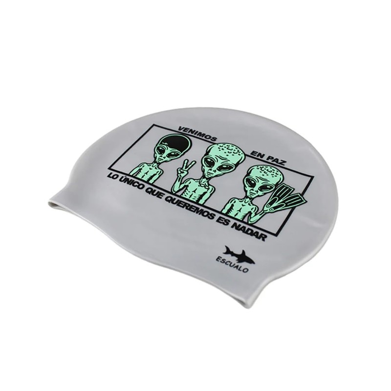 escualo Gorra para Natacion Unisex Adultos y Niños Modelo Aliens