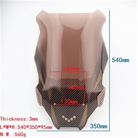 ADV150 ADV160 Accessories, Scooter Large Windshield Cover for ADV 150 ADV-150 2019 2020 2021 2022 ADV 160 ADV-160 2022 2023 2024 2025 Motorcycle Windscreen Wind Deflector Visor Protector (Clear)