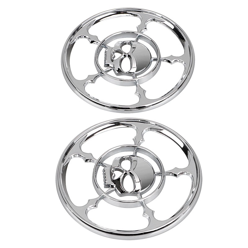 Unbranded Chrome 4-1/2" Speaker Trim Grill Cover For Harley Electra