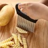 Crinkle Cutter,Stainless Steel Crinkle Cutter for Veggies Potatoes Cucumbers Carrot