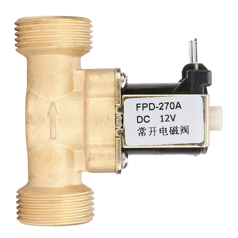G3/4" Normally Open Brass Solenoid Electromagnetic Valve Water Inlet Switch