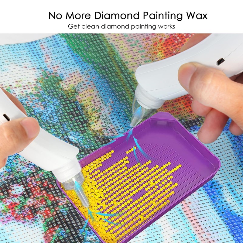 DAFENCHI Electric Diamond Painting Pen, 2 Replacement Tip, Adjustable Suction