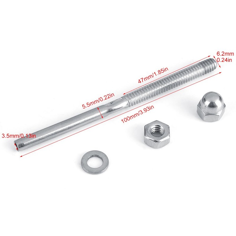 Yosoo Thread Cable Tensioner ER, 10 Stainless Steel Cable Thread