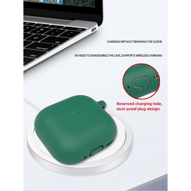 FTRONGRT Case Compatible with AirPods 4 2024, Soft TPU, Scratch-Resistant