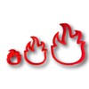 Fire Flame Cookie Cutter (3")