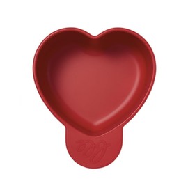 Beemymagic Heart Shaped Platinum Silicone Food Bowl for Toddlers, 13 oz, Made in Korea, Red, BPA Free, Microwave & Dishwasher Safe
