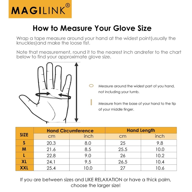 MAGILINK Genuine Sheepskin Leather Gloves for Men, Winter Warm Touchscreen