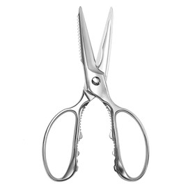 MITSUMOTO SAKARI Japanese Multifunctional Kitchen Scissors, 21 cm All-Steel High Performance Kitchen Scissors, Professional Removable Poultry Scissors for Cutting Chicken, Meat and Bones