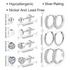 ALEXCRAFT Stud Earrings 925 Silver Earrings Set for Women Men