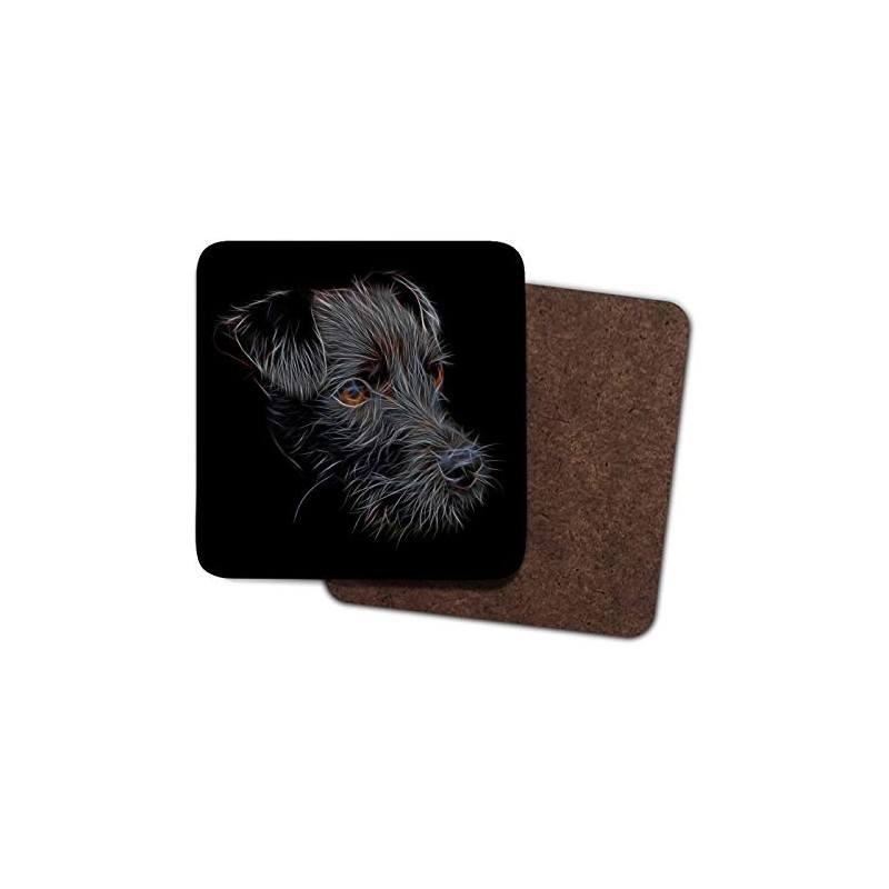 Fractal Artworks Patterdale Terrier Coaster with Stunning Fractal Art Design