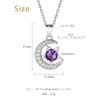 FindChic Women's Birthstone Moissanite Necklace, 12 Months, Synthetic Stone, Long,