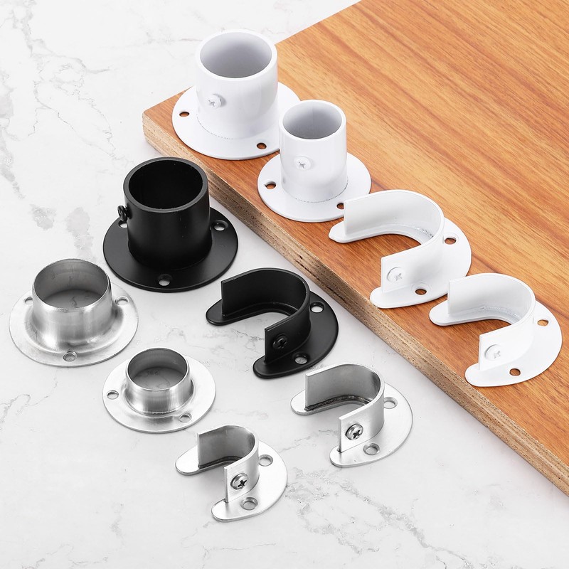 uxcell 4 Pcs 38mm / 1-1/2" Inch Closet Rod Bracket