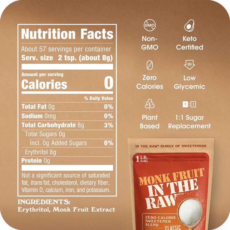 In the Raw Monk Fruit Sweetener Bundle – 16 OZ