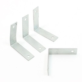 Aexit 4 Pcs Electrical equipment Silver Tone Aluminum Alloy Robot Model L Shape Angle Bracket