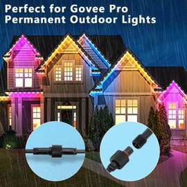 3-Pin IP68 Y Splitter – Specifically Designed for Govee Permanent Outdoor Lights Pro (H706A, H706B, H706C) – Waterproof Cable Connector for Roofline, Eaves, and Outdoor Holiday Lighting