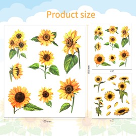 HOWAF Sunflower Costume, Sunflower Hair Accessories, Headband, Sunflowers Hair Accessories, Headband, Sunflowers, Sunglasses, Sunflower Sunglasses, Tattoos for Carnival, Sunflower Costume