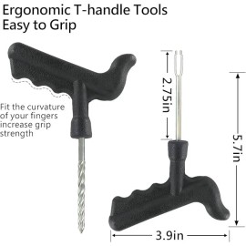 BELIEFLUO Emergency Tire Repair Kit, Comprehensive Kit with Rubber Plugs,...