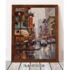 Rainy Day - San Francisco Chinatown-16x20 Unframed Poster-Urban Elegance Oil