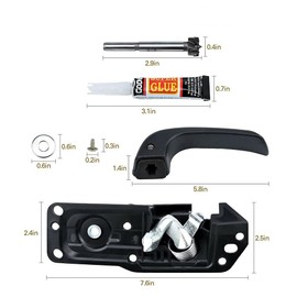 Lelecar 20833606 Driver Side Interior Door Handle for Chevy Silverado/GMC Sierra 1500 2500 3500 2007-2013 Tahoe/Yukon 2007-2014 Replaces 80374