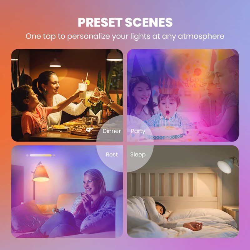 Broadlink Smart Bulbs Starter Kit - 3 A19 FastCon Color