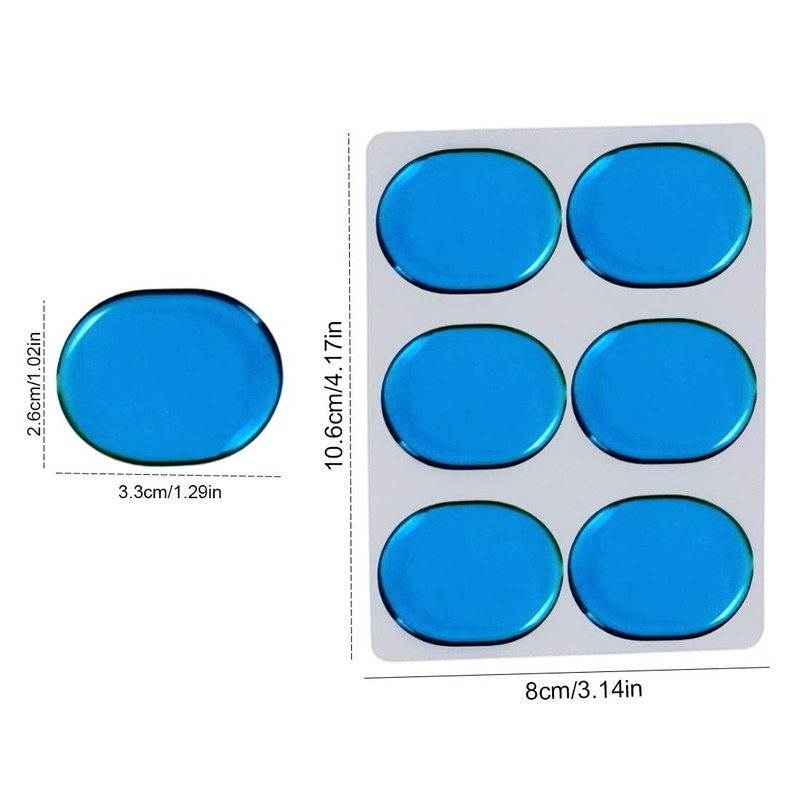 12 Pack Drum Mute Pad Drum Muffler Transparent Soft Drum