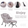 Givjoy Lazy Chair and Ottoman, Large Accent Lounge Chair with