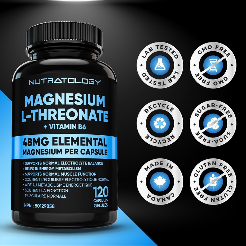 Magnesium L-Threonate + Vitamin B6 - Formulated To Help Support