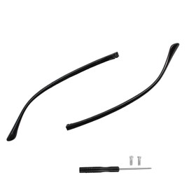 UPIONIC Glasses Replacement Temple, TR90 Eyeglass Arms Legs,Glasses Repair Kit with Screws,Screwdriver,Flat tooth, Bright black