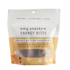 Peanut Butter Chocolate Energy Bites | 4.3 Ounces, Pack of 6 (72 Bites Total) | On-The-Go Date and Nut Energy Bites | Non GMO, Gluten Free, & Vegan Made with All Natural Ingredient