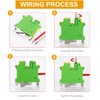 Erayco USLKG5N DIN Rail Mounted Ground Circuit Connection Terminal Block,
