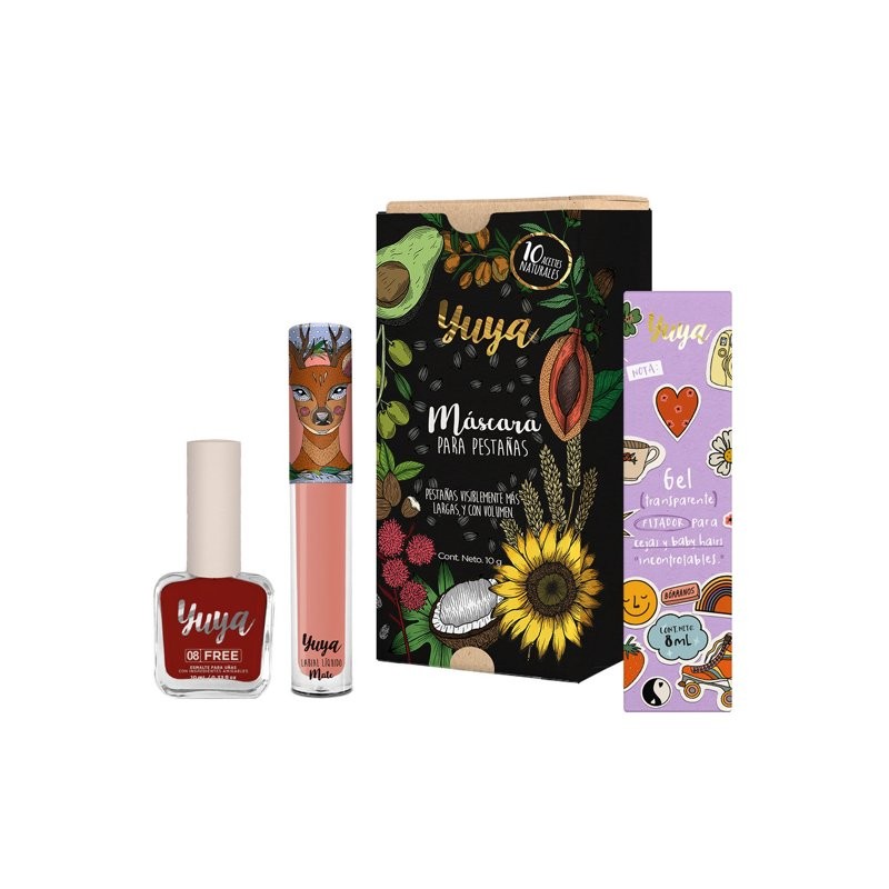 Set Bonita Yuya Esmaltes 8 FREE Labial Mate y Más