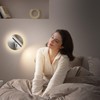 Round Wall Mount Reading Light for Bed Bedside, Modern Hardwired