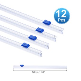 PATIKIL 12pcs Plastic Wrap Cutter, 12in Plastic Wrap Slide Cutter Snap Card Slot Installation Replacement for Aluminum Foil Wax Paper Parchment Paper Wrap Dispenser, Blue