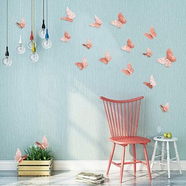 Pack of 36 3D Butterfly Wall Stickers, 3 Types Decoration Butterfly Decorative Wall Stickers for Home, Bathroom, Party Decoration (8/10/12 cm)