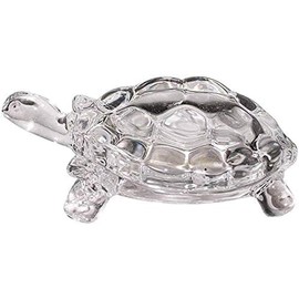 Galaxie Karmaa Chinese Feng Shui Decor Tortoise Turtle Glass Statue for Good Health