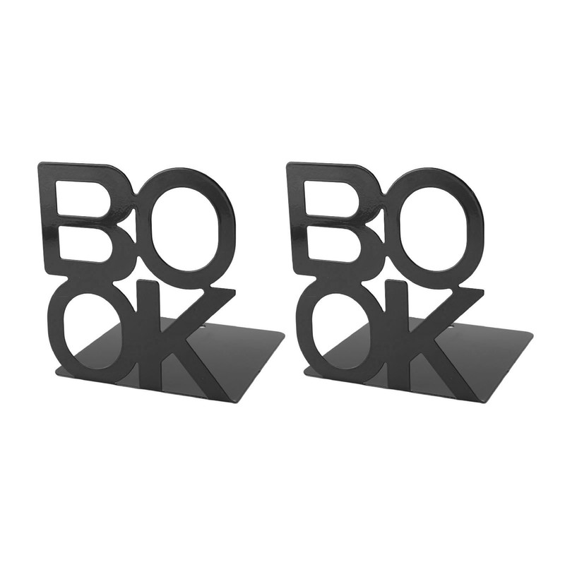 1 Pair Modern Bookend Non Slip Heavy Duty Decorative Book